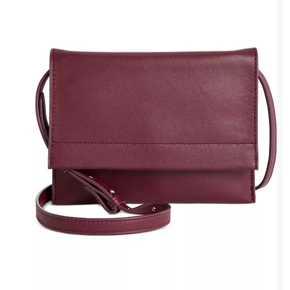 Giani Bernini Handbags - Giani Bernini Nappa Flap Crossbody in Purple